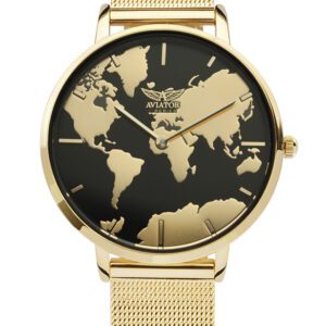 Aviator LUXE SET GOLD LADIES WATCH with BRACELET