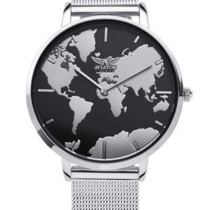 Aviator LUXE SET SILVER LADIES WATCH with BRACELET